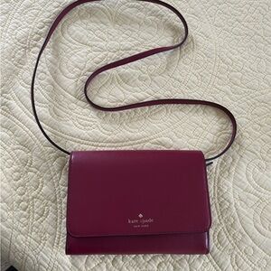 Kate Spade Red Crossbody Bag Sleek Minimalist Design